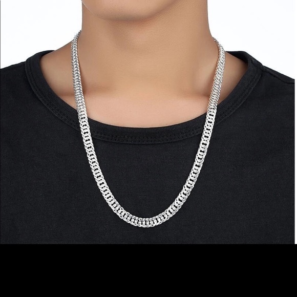 925 sterling silver necklace Horsewhip Chain - Picture 3 of 6